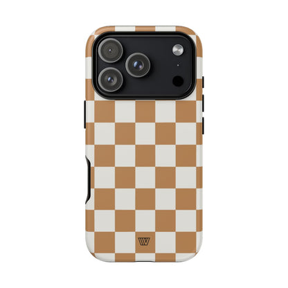 CHESTNUT CHECKERBOARD | Tough Phone Case