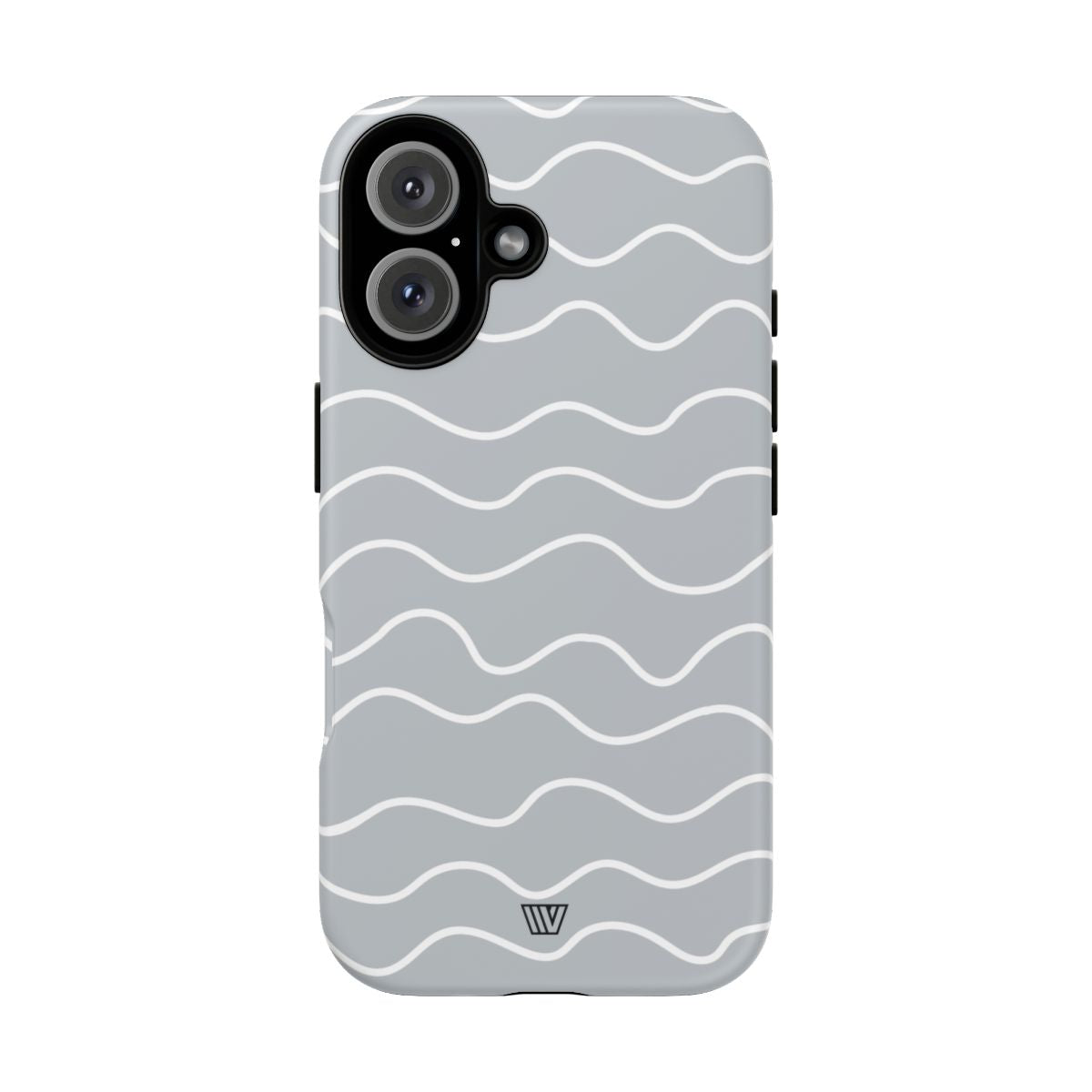 Gray Waves Tough Phone Case – iPhone 16, Matte
