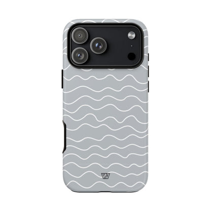 GRAY WAVES | Tough Phone Case