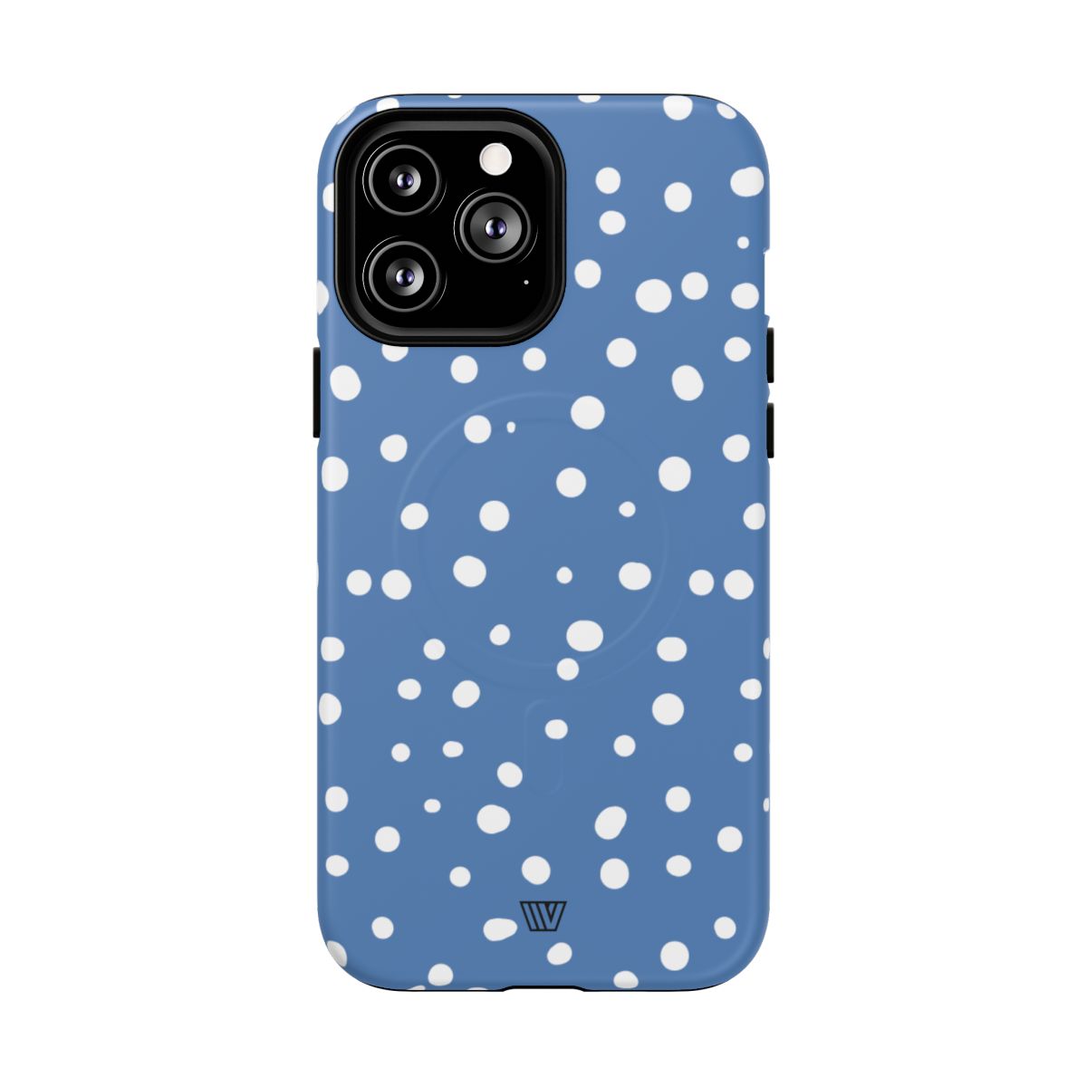 Dusty Blue Dots MagSafe Tough iPhone Case – iPhone 13 Pro Max, Matte