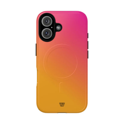 Hot Pink Orange MagSafe Tough iPhone Case – iPhone 16, Glossy