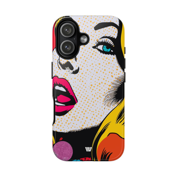 Pop Art Face Tough Phone Case – iPhone 17, Glossy