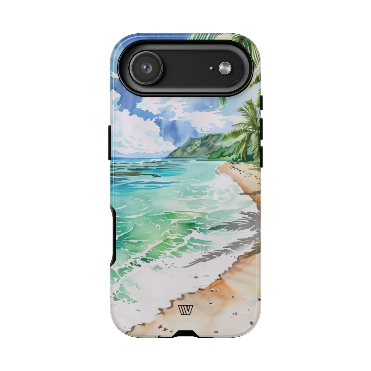 Watercolor Beach Tough Phone Case – iPhone 17 Air, Glossy