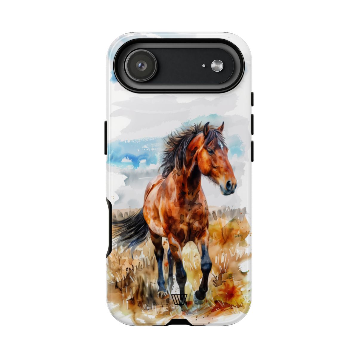 Watercolor Horse Tough Phone Case – iPhone 17 Air, Glossy