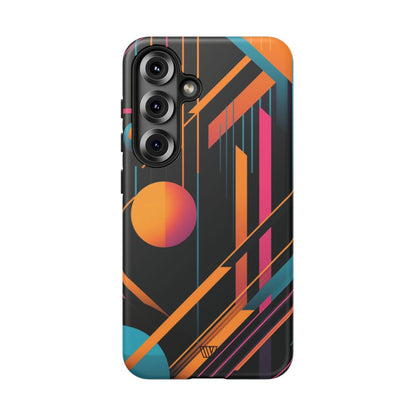 Bold Retro Lines Tough Phone Case – Samsung Galaxy S25, Matte
