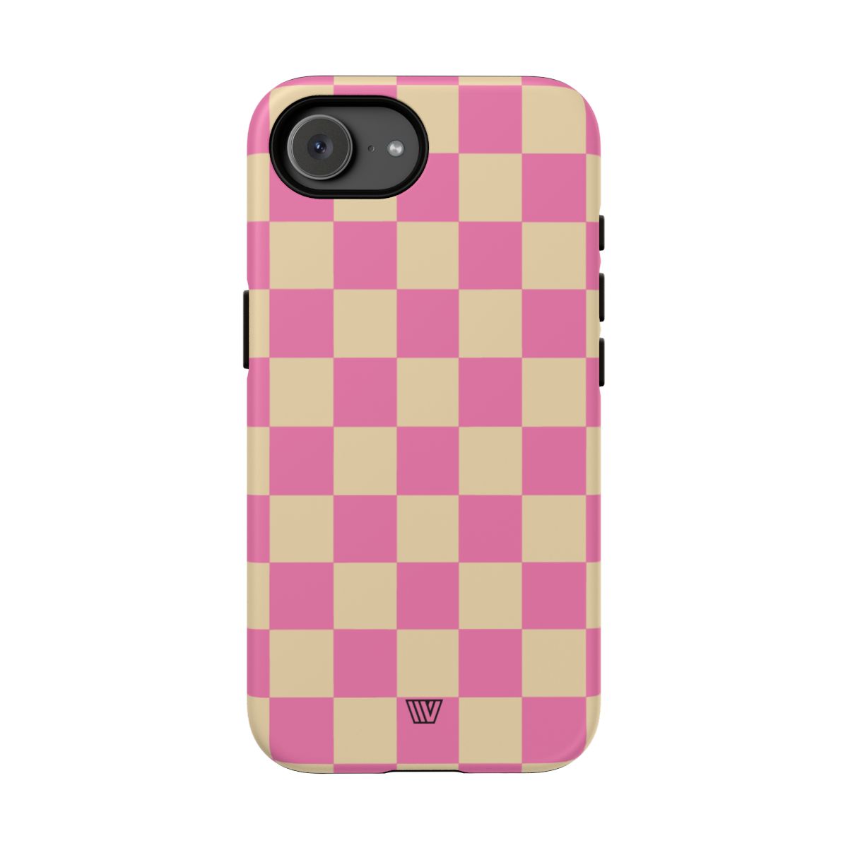 Pink Tan Checkerboard Tough Phone Case – iPhone 16e, Matte