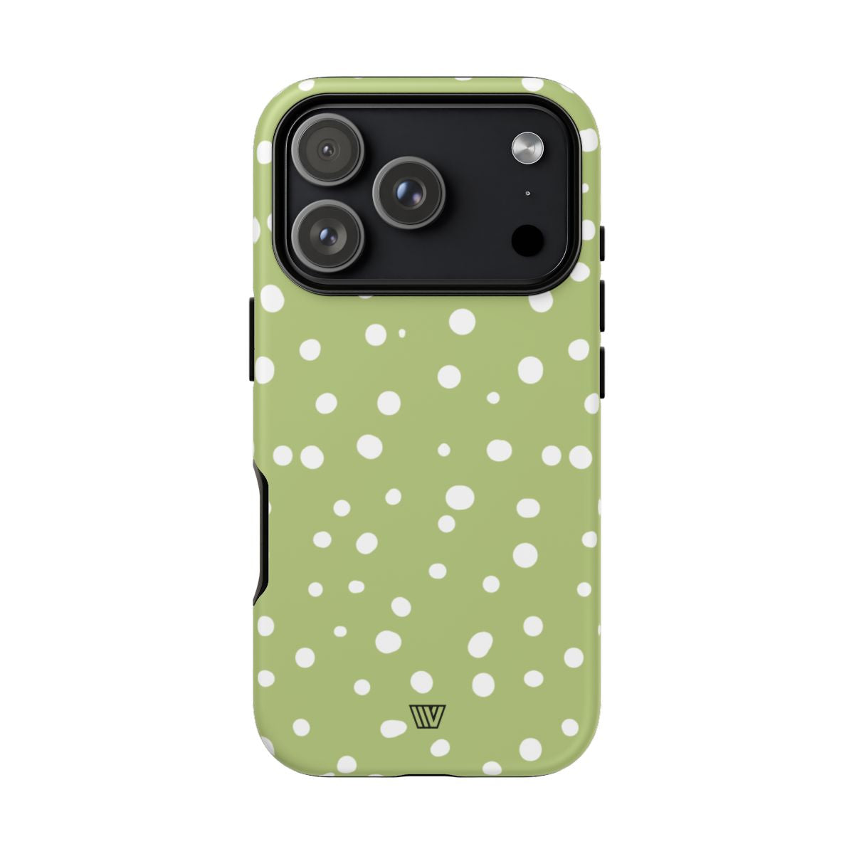Pale Olive Dots Tough Phone Case – iPhone 18 Pro, Matte