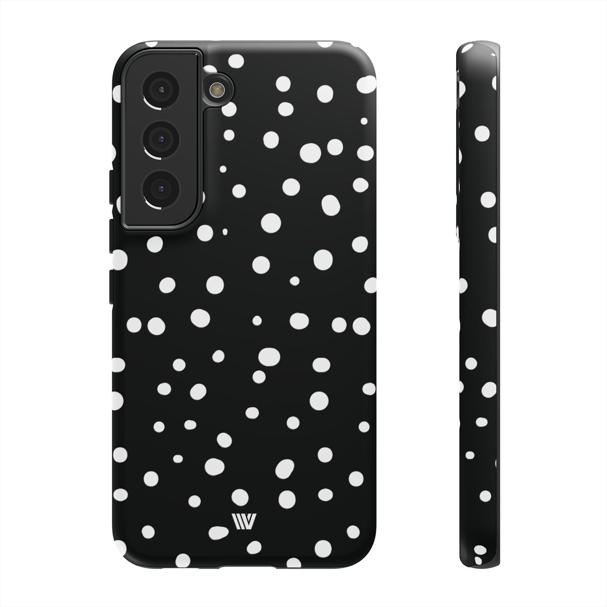 Black and White Dots Tough Phone Case – Samsung Galaxy S22, Matte