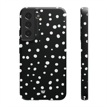 Black and White Dots Tough Phone Case – Samsung Galaxy S22, Matte