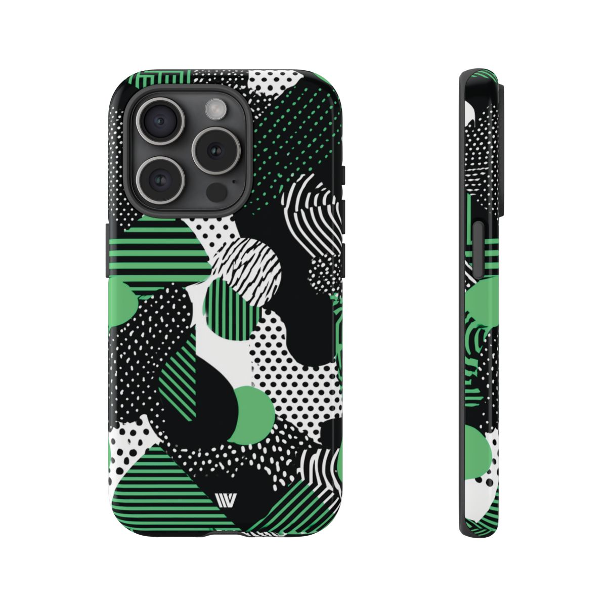 Pattern Clash Tough Phone Case – iPhone 15 Pro, Glossy