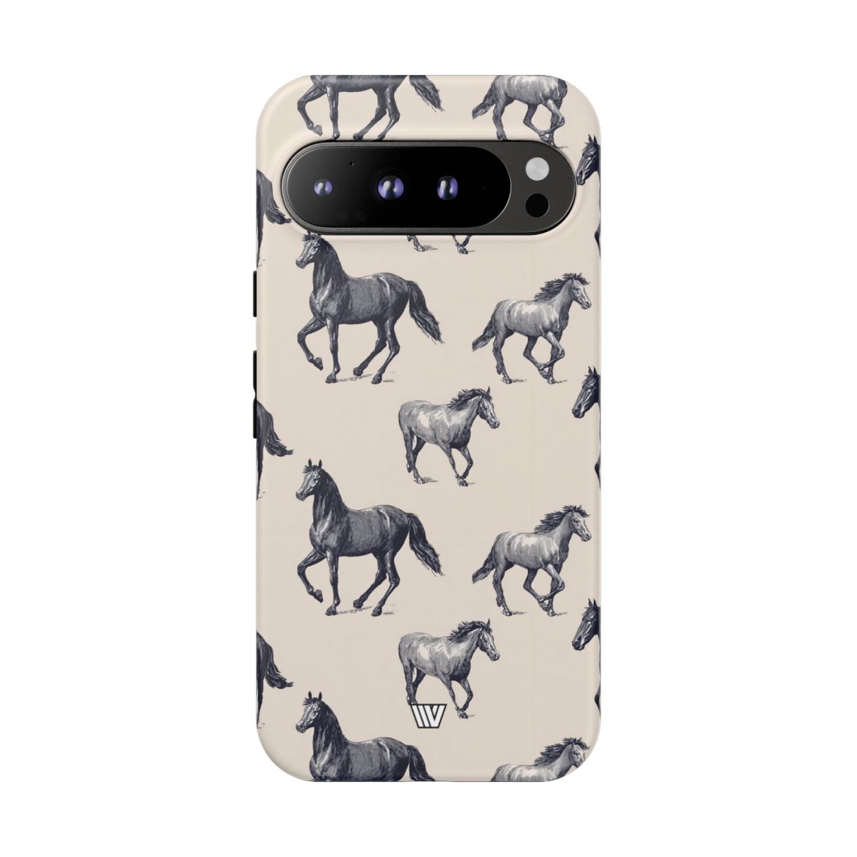 Horse Sketches Tough Phone Case – Google Pixel 9 Pro XL, Matte