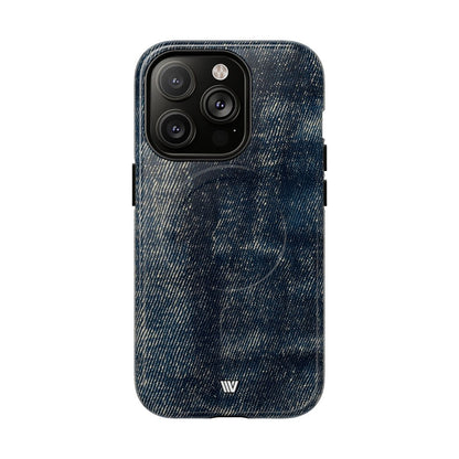Faded Denim MagSafe Tough iPhone Case – iPhone 14 Pro, Glossy