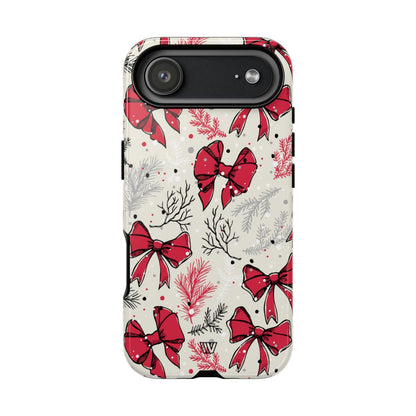 Winter Bows Tough Phone Case – iPhone 17 Air, Glossy