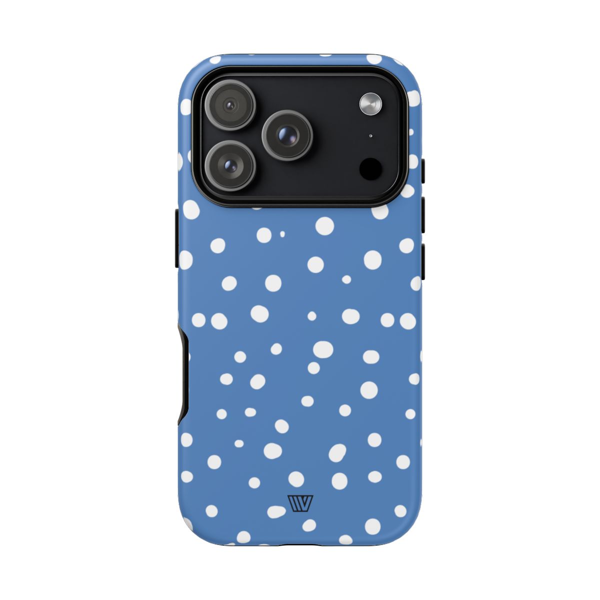 Dusty Blue Dots Tough Phone Case – iPhone 17 Pro, Matte