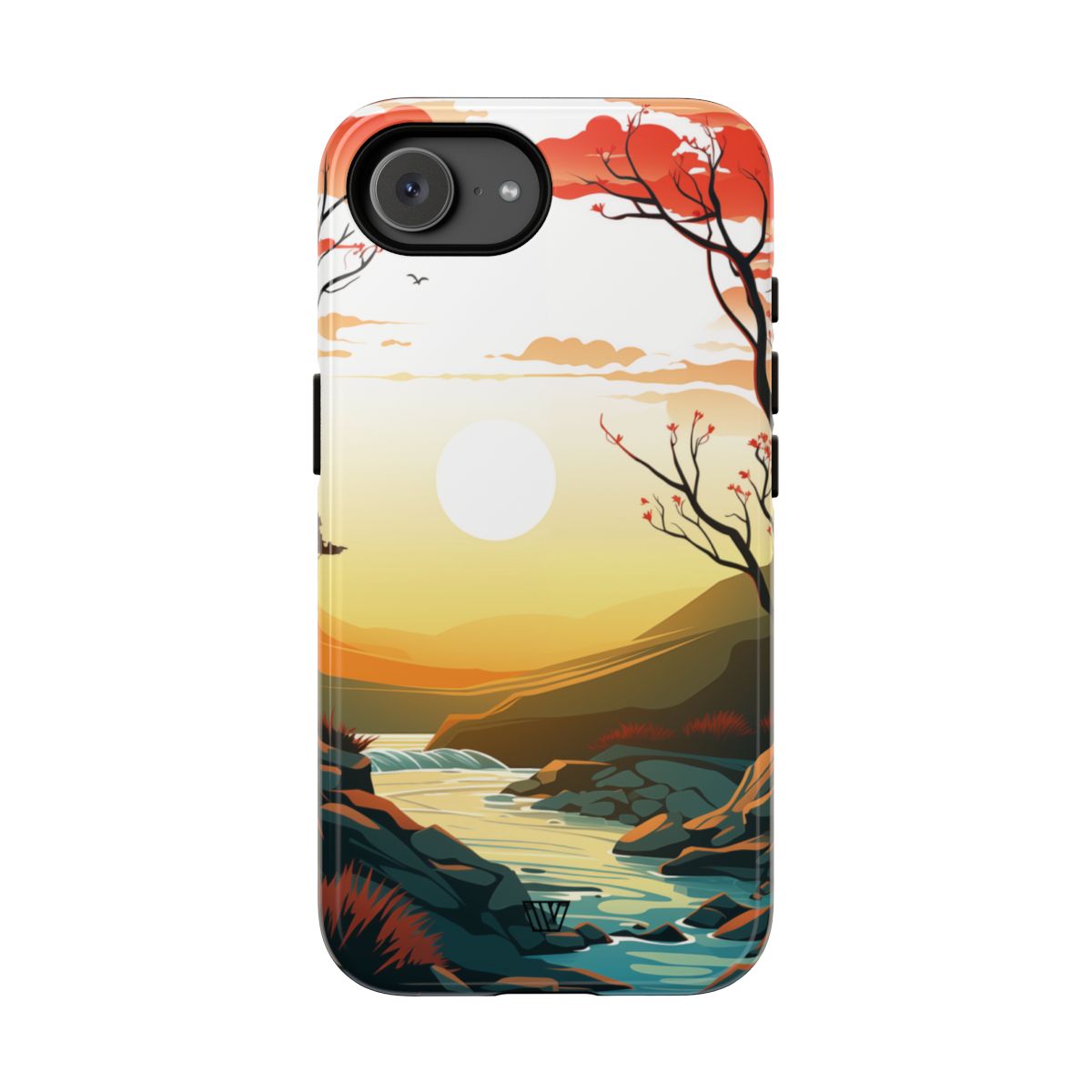 River Sunset Tough Phone Case – iPhone 17e, Glossy