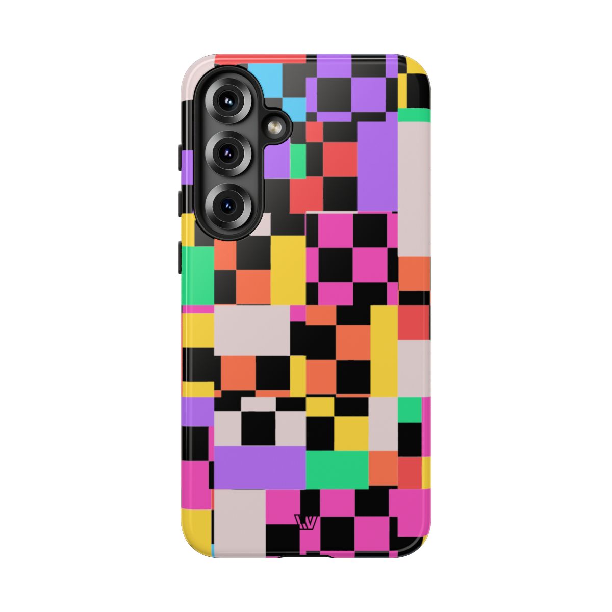 Mashed Up Checkerboard Tough Phone Case – Samsung Galaxy S25 Plus, Glossy