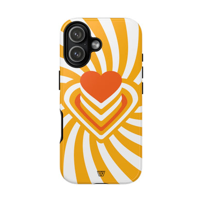 Heart Ray Stack Tough Phone Case – iPhone 17, Glossy