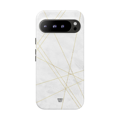 Gold Lines Tough Phone Case – Google Pixel 9 Pro XL, Matte
