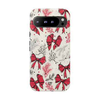 Winter Bows Tough Phone Case – Google Pixel 9 Pro XL, Matte