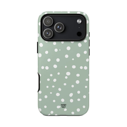 PASTEL GREEN DOTS | Tough Phone Case