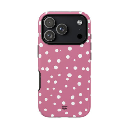 Blush Red Dots Tough Phone Case – iPhone 17 Pro, Matte