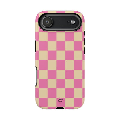 PINK TAN CHECKERBOARD | Tough Phone Case