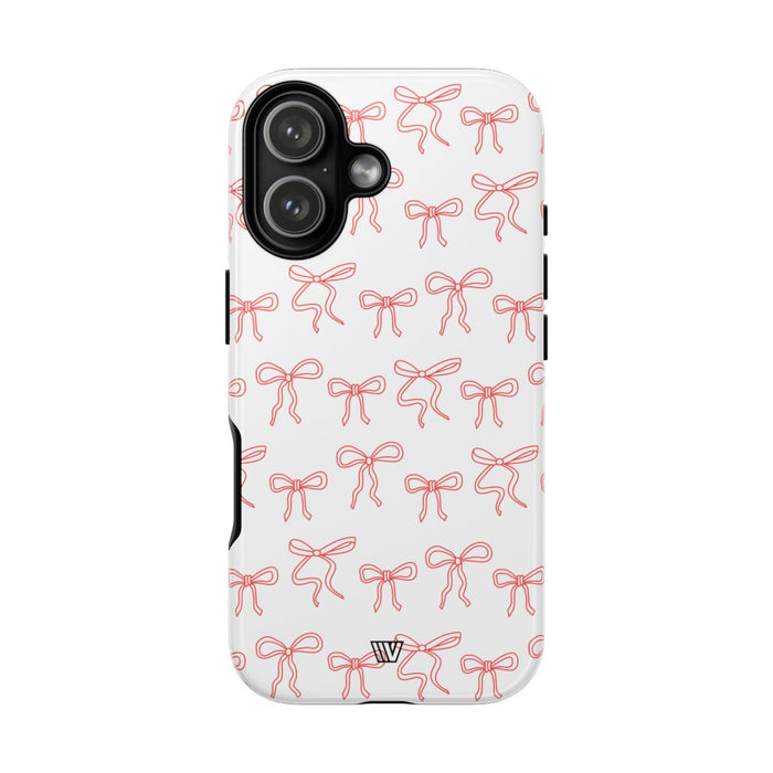 Red Ribbon Charm Tough Phone Case – iPhone 17, Glossy