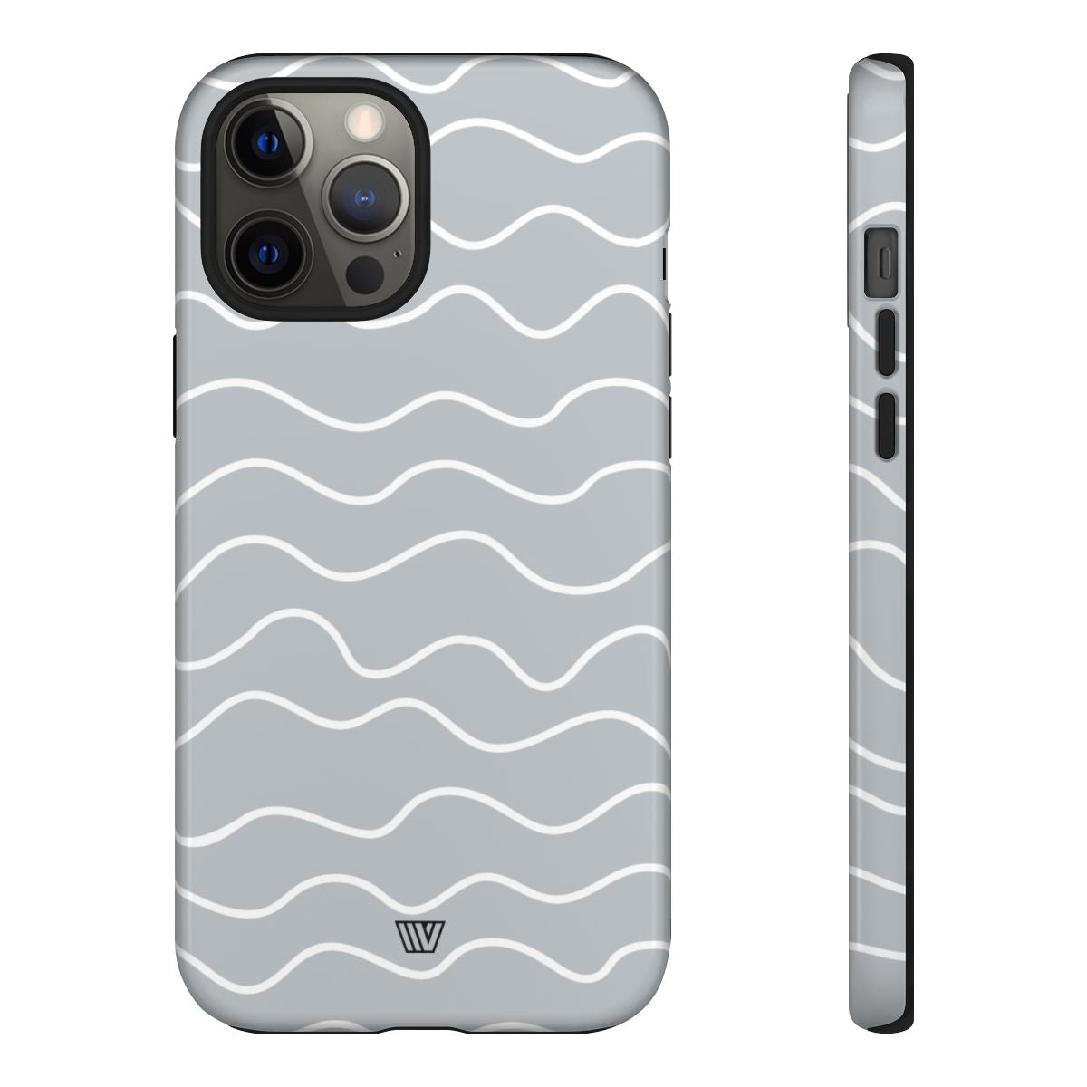 Gray Waves Tough Phone Case – iPhone 12 Pro Max, Glossy