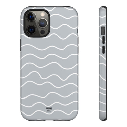 Gray Waves Tough Phone Case – iPhone 12 Pro Max, Glossy