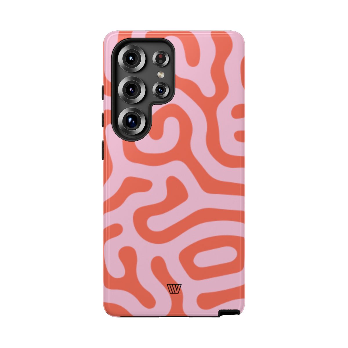 Coral Organic Lines Tough Phone Case – Samsung Galaxy S25 Ultra, Glossy
