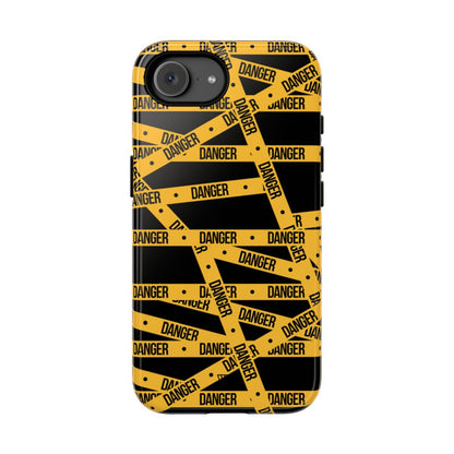 Danger Tape Tough Phone Case – iPhone 16e, Glossy