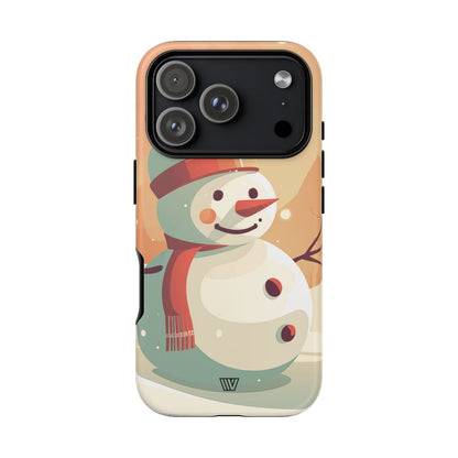 Sunset Snowman Tough Phone Case – iPhone 18 Pro, Matte