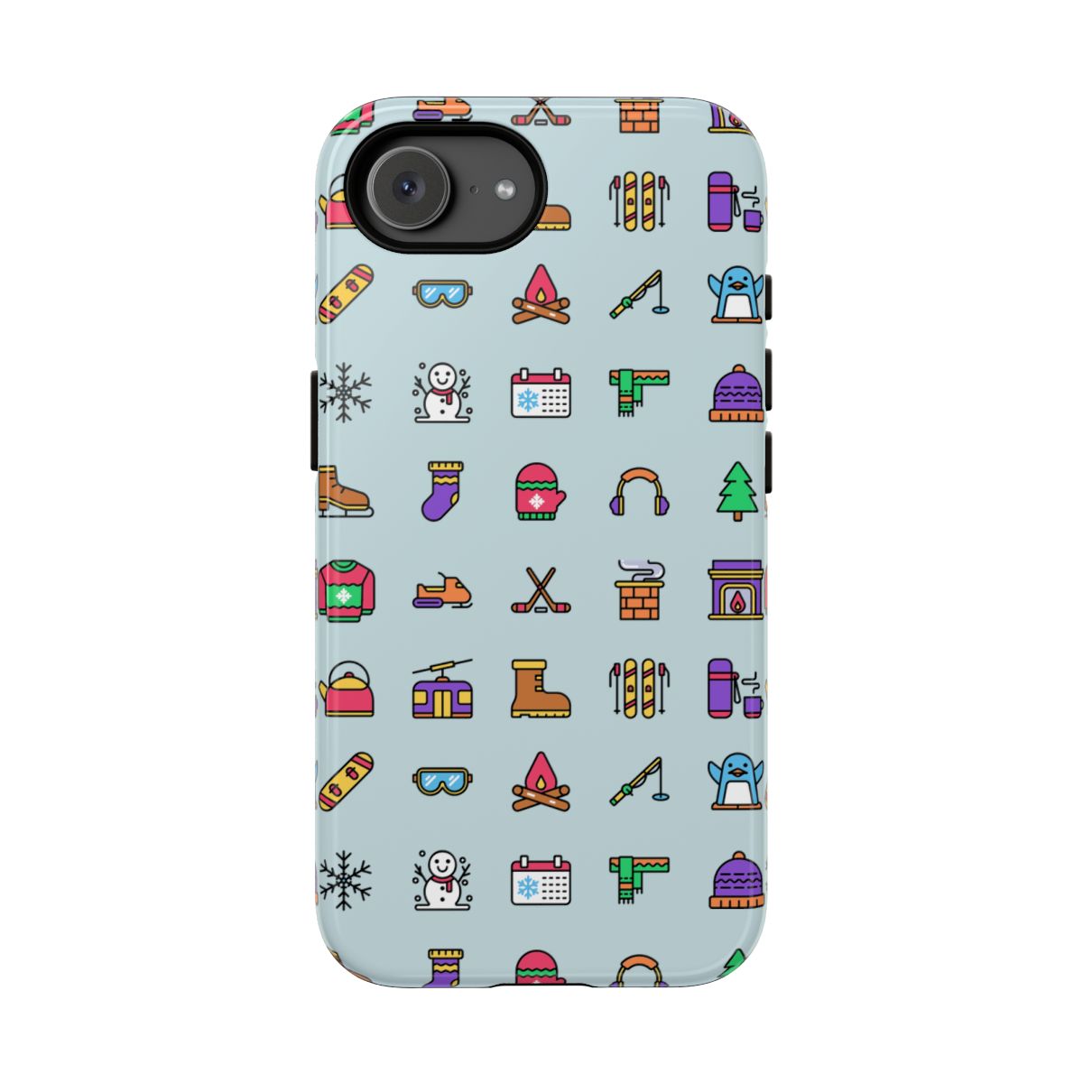 Winter Icons Tough Phone Case – iPhone 17e, Glossy
