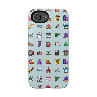 Winter Icons Tough Phone Case – iPhone 17e, Glossy