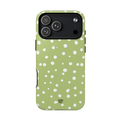 PALE OLIVE DOTS | MagSafe Tough iPhone Case