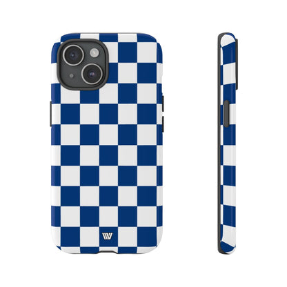 BLUE WHITE CHECKERBOARD | Tough Phone Case