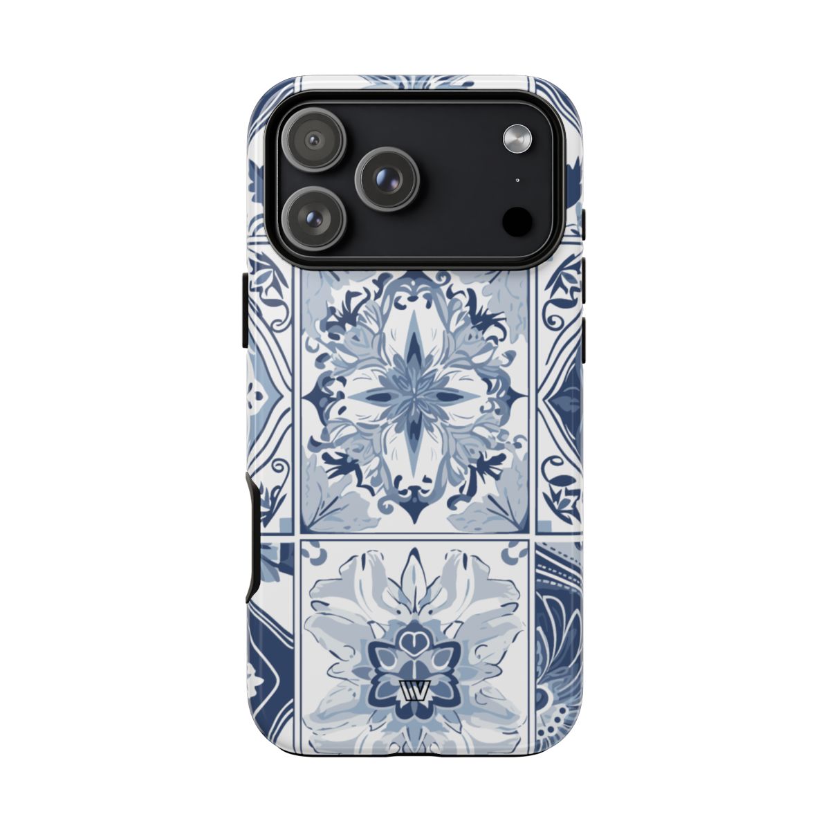 Blue White Tile Tough Phone Case – iPhone 18 Pro Max, Glossy