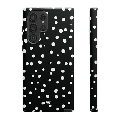 Black and White Dots Tough Phone Case – Samsung Galaxy S22 Ultra, Glossy