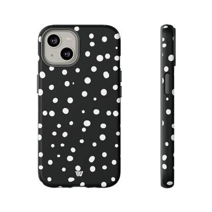 Black and White Dots Tough Phone Case – iPhone 14, Matte