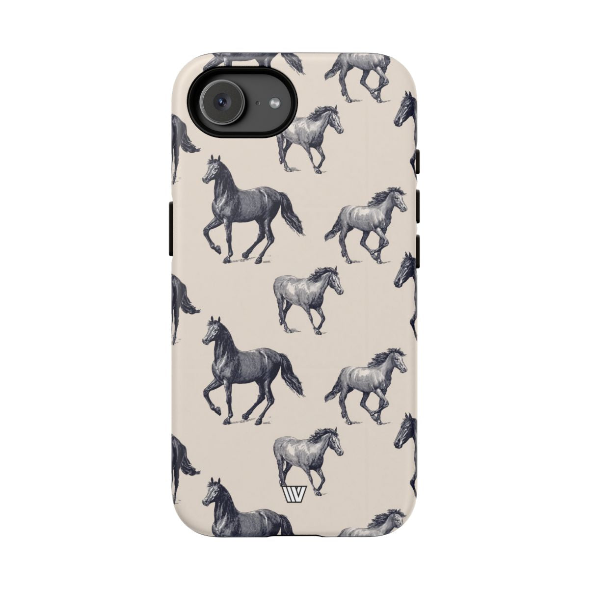 Horse Sketches Tough Phone Case – iPhone 16e, Matte