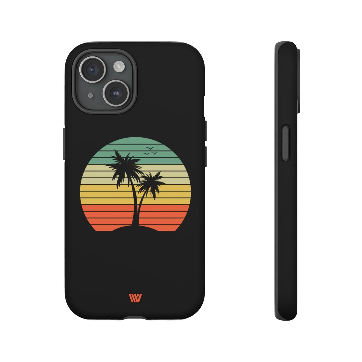 Retro Palms Tough Phone Case – iPhone 15, Matte