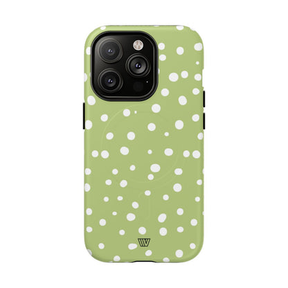 PALE OLIVE DOTS | MagSafe Tough iPhone Case