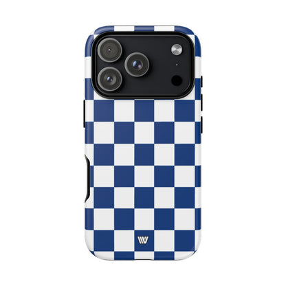 BLUE WHITE CHECKERBOARD | Tough Phone Case