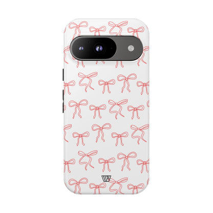 Red Ribbon Charm Tough Phone Case – Google Pixel 9, Glossy