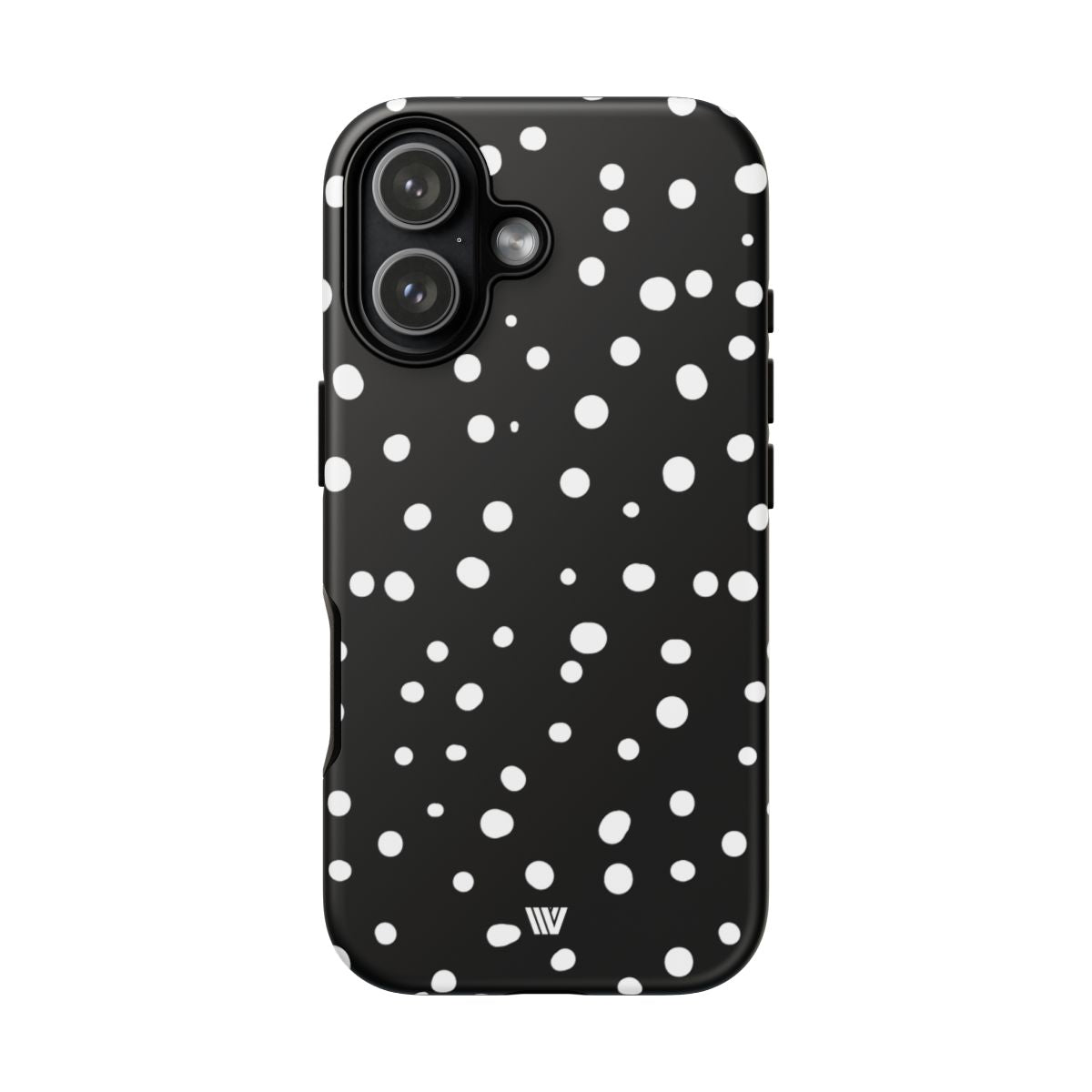 Black and White Dots Tough Phone Case – iPhone 17, Matte