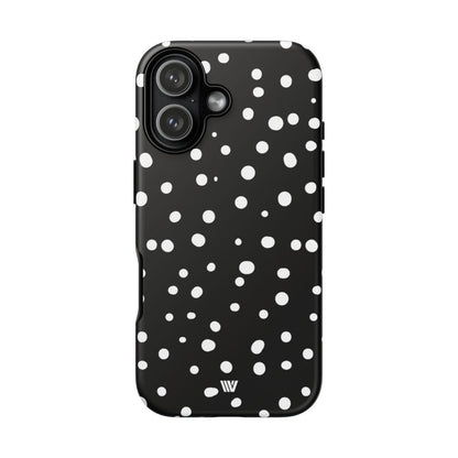 Black and White Dots Tough Phone Case – iPhone 17, Matte
