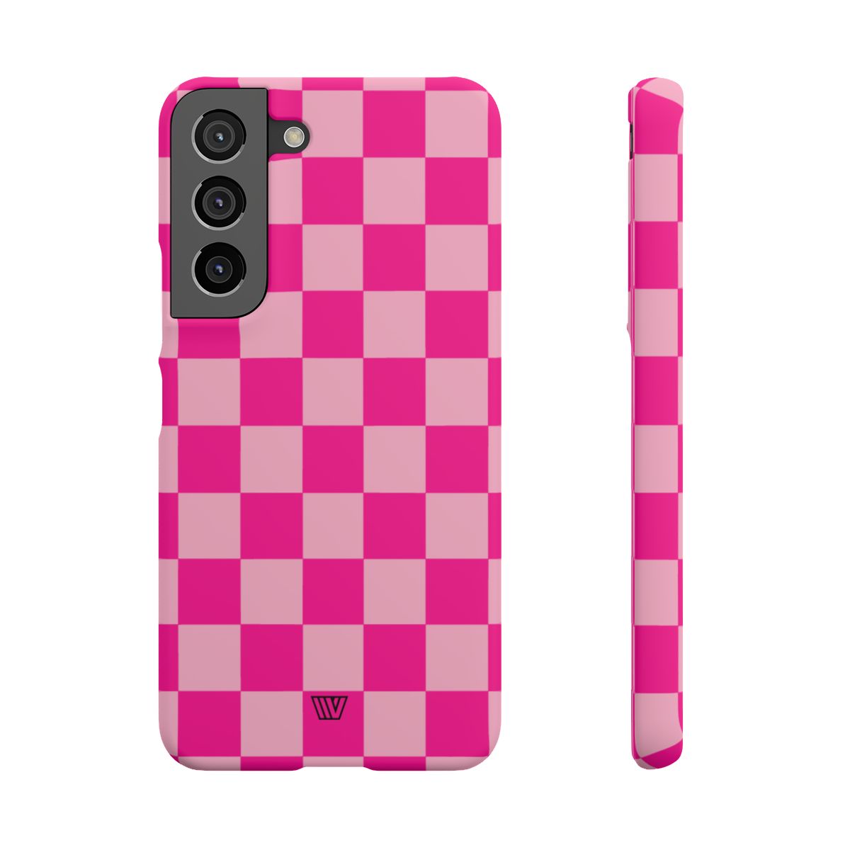 HOT PINK CHECKERBOARD | Slim Phone Case