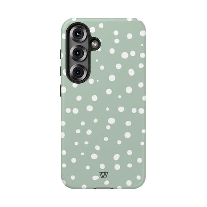 PASTEL GREEN DOTS | Tough Phone Case