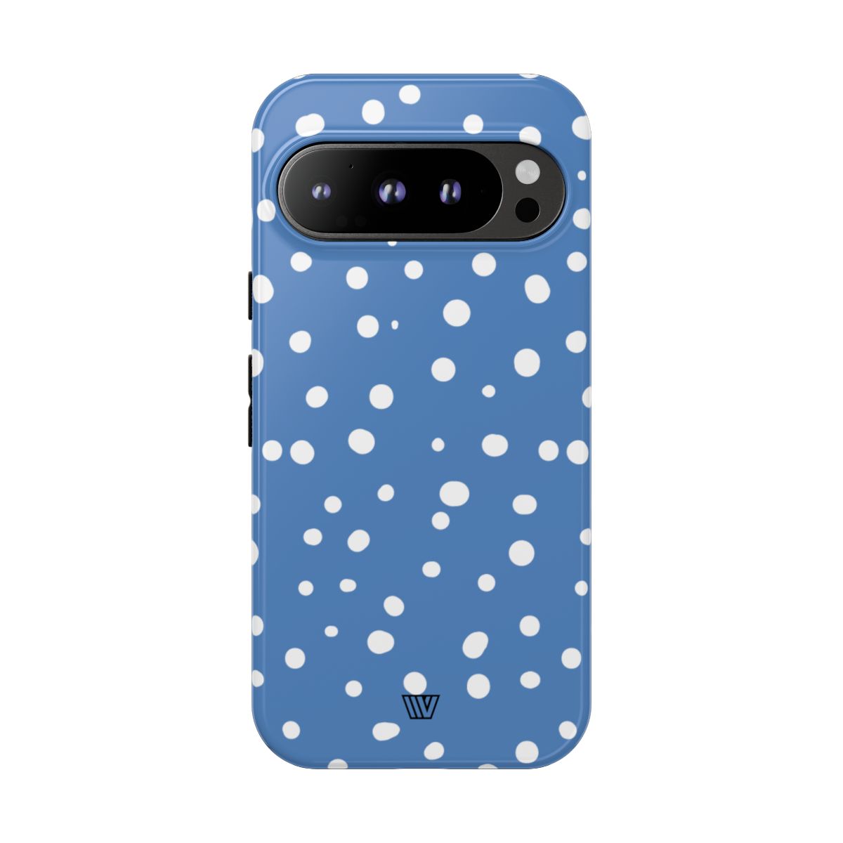 Dusty Blue Dots Tough Phone Case – Google Pixel 9 Pro, Glossy
