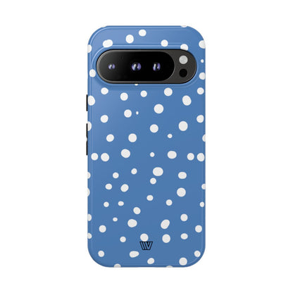 Dusty Blue Dots Tough Phone Case – Google Pixel 9 Pro, Glossy